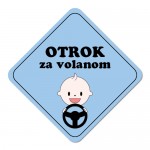 Nalepka / magnetna tablica Otrok za volanom, modra